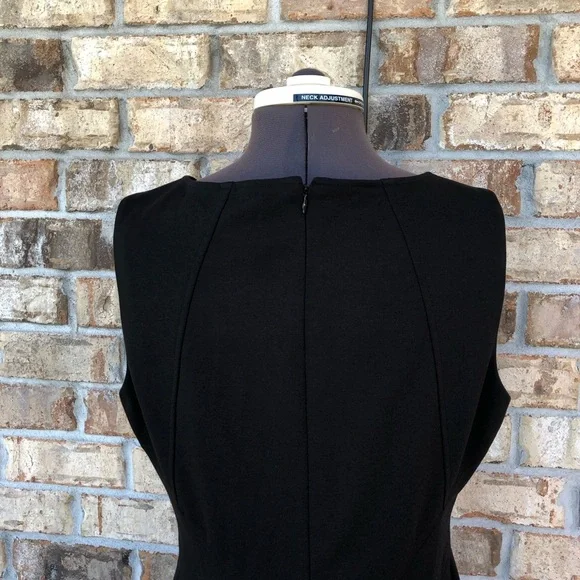 Ivanka Trump Toggle-neck Ponte Sheath Sleeveless Dress Black Size 12 - Picture 9 of 14